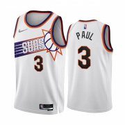 Wholesale Cheap Men's Phoenix Suns #3 Chris Paul 2022-23 White 75th Anniversary Association Edition Stitched Jersey