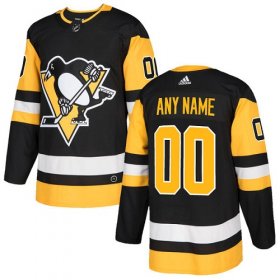 Wholesale Cheap Men\'s Adidas Penguins Personalized Authentic Black Home NHL Jersey