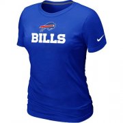 Wholesale Cheap Women's Nike Buffalo Bills Authentic Logo T-Shirt Blue