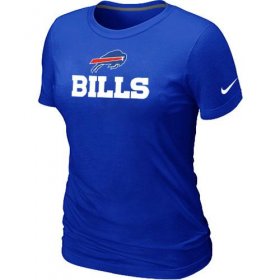 Wholesale Cheap Women\'s Nike Buffalo Bills Authentic Logo T-Shirt Blue