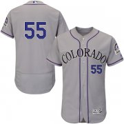 Wholesale Cheap Rockies #55 Jon Gray Grey Flexbase Authentic Collection Stitched MLB Jersey