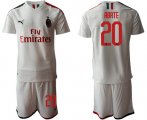 Wholesale Cheap AC Milan #20 Abate Away Soccer Club Jersey