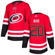 Wholesale Cheap Adidas Hurricanes #20 Sebastian Aho Red Home Authentic Drift Fashion Stitched NHL Jersey
