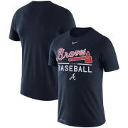 Wholesale Cheap Atlanta Braves Nike Practice Performance T-Shirt Navy