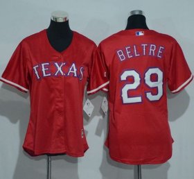 Wholesale Cheap Rangers #29 Adrian Beltre Red Women\'s Alternate Stitched MLB Jersey