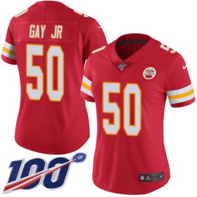 Wholesale Cheap Nike Chiefs #50 Willie Gay Jr. Red Team Color Women\'s Stitched NFL 100th Season Vapor Untouchable Limited Jersey