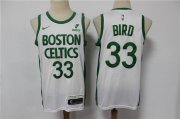 Wholesale Cheap Men's Boston Celtics #33 Larry Bird White 2021 Nike City Edition Swingman Stitched NBA Jersey With The Sponsor Logo