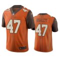 Wholesale Cheap Cleveland Browns #47 Charley Hughlett Brown Vapor Limited City Edition NFL Jersey