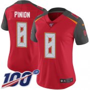 Wholesale Cheap Nike Buccaneers #8 Bradley Pinion Red Team Color Women's Stitched NFL 100th Season Vapor Untouchable Limited Jersey