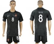 Wholesale Cheap Portugal #8 Silva Away Soccer Country Jersey