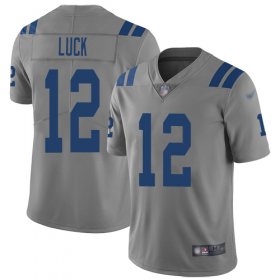 Wholesale Cheap Nike Colts #12 Andrew Luck Gray Men\'s Stitched NFL Limited Inverted Legend Jersey