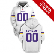 Wholesale Cheap Men's Minnesota Vikings Active Player White Custom 2021 Pullover Hoodie