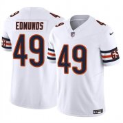 Cheap Men's Chicago Bears #49 Tremaine Edmunds White 2023 F.U.S.E. Vapor Football Stitched Jersey