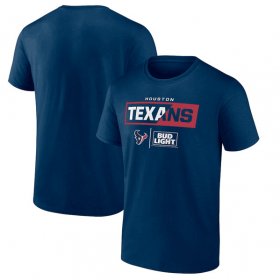 Wholesale Cheap Men\'s Houston Texans Navy x Bud Light T-Shirt