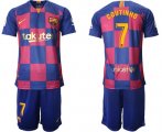 Wholesale Cheap Barcelona #7 Coutinho 20th Anniversary Edition Home Soccer Club Jersey