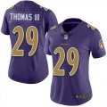 Wholesale Cheap Nike Ravens #29 Earl Thomas III Purple Women's Stitched NFL Limited Rush Jersey