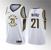 Wholesale Cheap Men's Indiana Pacers #21 Isaiah Wong White 2023 Draft Association Edition Stitched Basketball Jersey