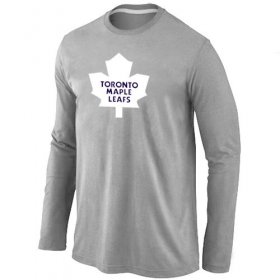 Wholesale Cheap NHL Toronto Maple Leafs Big & Tall Logo Long Sleeve T-Shirt Grey