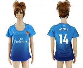 Wholesale Cheap Women\'s Arsenal #14 Henry Away Soccer Club Jersey