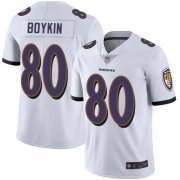 Wholesale Cheap Nike Ravens #80 Miles Boykin White Men's Stitched NFL Vapor Untouchable Limited Jersey