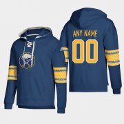 Wholesale Cheap Buffalo Sabres Personalized Lace-Up Pullover Hoodie Navy