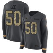 Wholesale Cheap Nike Cowboys #50 Sean Lee Anthracite Salute to Service Women's Stitched NFL Limited Therma Long Sleeve Jersey