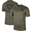 Wholesale Cheap Men's Oakland Raiders Nike Olive 2019 Salute to Service Sideline Seal Legend Performance T-Shirt