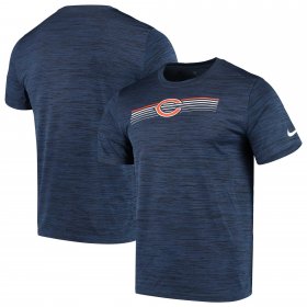 Wholesale Cheap Chicago Bears Nike Sideline Velocity Performance T-Shirt Heathered Navy
