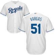 Wholesale Cheap Royals #51 Jason Vargas White Cool Base Stitched Youth MLB Jersey