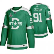 Wholesale Cheap Adidas Dallas Stars #91 Tyler Seguin Men's Green 2020 Stanley Cup Final Stitched Classic Retro NHL Jersey