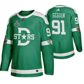 Wholesale Cheap Adidas Dallas Stars #91 Tyler Seguin Men\'s Green 2020 Stanley Cup Final Stitched Classic Retro NHL Jersey