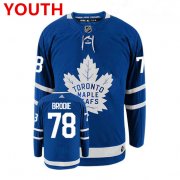 Wholesale Cheap Youth Toronto Maple Leafs #78 TJ BRODIE Royal Blue Adidas Stitched NHL Jersey