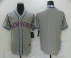 Wholesale Cheap Men's New york mets blank grey road stitched mlb cool base nike jersey