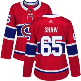 Wholesale Cheap Adidas Canadiens #65 Andrew Shaw Red Home Authentic Women\'s Stitched NHL Jersey