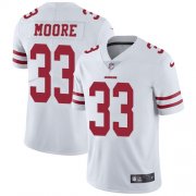 Wholesale Cheap Nike 49ers #33 Tarvarius Moore White Men's Stitched NFL Vapor Untouchable Limited Jersey