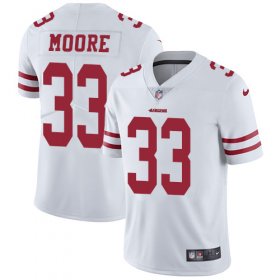 Wholesale Cheap Nike 49ers #33 Tarvarius Moore White Men\'s Stitched NFL Vapor Untouchable Limited Jersey