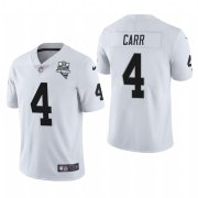 Wholesale Cheap Las Vegas Raiders #4 Derek Carr Men's Nike 2020 Inaugural Season Vapor Limited NFL Jersey White
