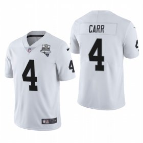 Wholesale Cheap Las Vegas Raiders #4 Derek Carr Men\'s Nike 2020 Inaugural Season Vapor Limited NFL Jersey White
