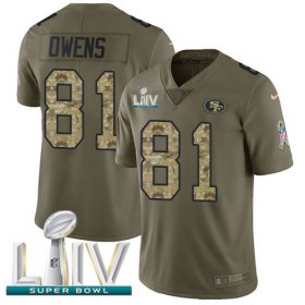 Wholesale Cheap Nike 49ers #81 Jordan Matthews Olive/Camo Super Bowl LIV 2020 Men\'s Stitched NFL Limited 2017 Salute To Service Jersey