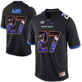 Wholesale Cheap Boise State Broncos 27 Jay Ajayi Black With Portrait Print College Football Jersey