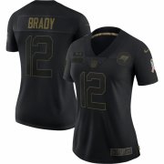 Cheap Tampa Bay Buccaneers #12 Tom Brady Nike Women's 2020 Salute To Service Limited Jersey Black