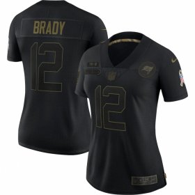 Cheap Tampa Bay Buccaneers #12 Tom Brady Nike Women\'s 2020 Salute To Service Limited Jersey Black