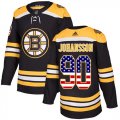 Wholesale Cheap Adidas Bruins #90 Marcus Johansson Black Home Authentic USA Flag Stitched NHL Jersey