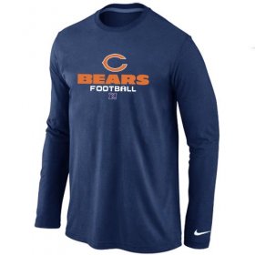 Wholesale Cheap Nike Chicago Bears Critical Victory Long Sleeve T-Shirt Blue