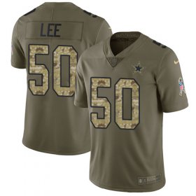 Wholesale Cheap Nike Cowboys #50 Sean Lee Olive/Camo Men\'s Stitched NFL Limited 2017 Salute To Service Jersey