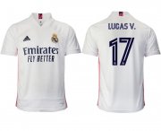 Wholesale Cheap Men 2020-2021 club Real Madrid home aaa version 17 white Soccer Jerseys