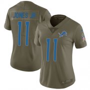 Wholesale Cheap Nike Lions #11 Marvin Jones Jr Olive Women's Stitched NFL Limited 2017 Salute to Service Jersey
