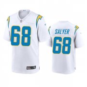 Wholesale Cheap Men's Los Angeles Chargers #68 Jamaree Salyer White Stitched Jersey