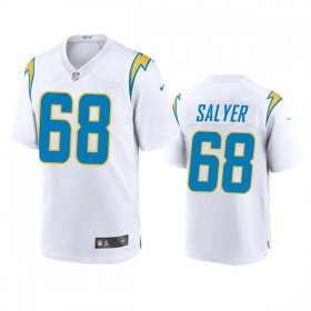 Wholesale Cheap Men\'s Los Angeles Chargers #68 Jamaree Salyer White Stitched Jersey