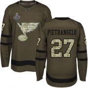 Wholesale Cheap Adidas Blues #27 Alex Pietrangelo Green Salute to Service Stanley Cup Champions Stitched NHL Jersey